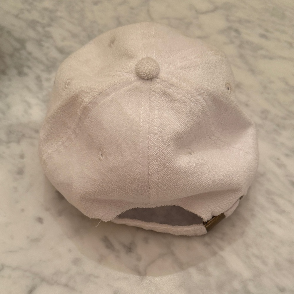 Anthropologie Villa Dolce White Terry Cap NWT - Picture 5 of 5
